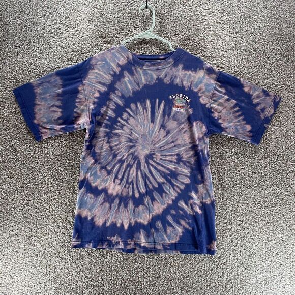 Vintage Florida Gators Shirt Womens Large Purple Tie Dye Embroidered Logo Ladies - Picture 1 of 11